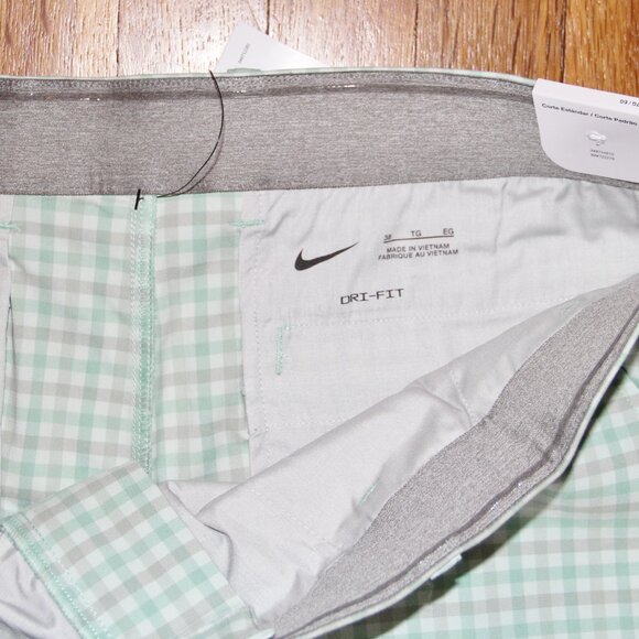 Nike Dri-Fit UV Plaid Golf Shorts Mens 38 Green - Picture 7 of 7